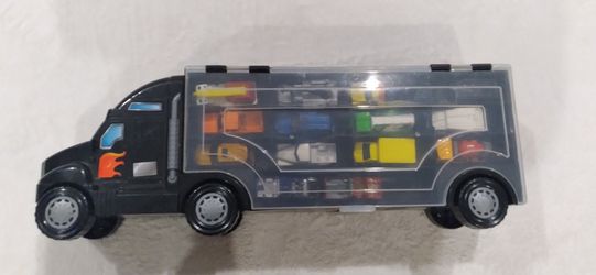 Toy Car / Truck Storage Carry Case + 14 Trucks