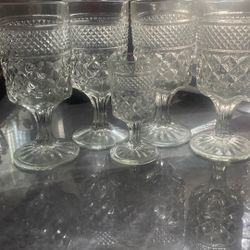 Clear Antique Glass Cups