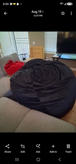 Large Black Bean Bag Chair