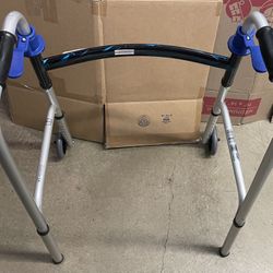 Drive Medical Aluminum 32 to 39" H Trigger Release Folding Walker up to 350 lbs