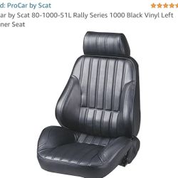 ProCar by Scat Rally Series 1000 Black Vinyl Left Recliner Seat