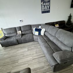 Beautiful Gray Alejandra Sectional Sofa!$1499!*SAME DAY DELIVERY*NO CREDIT NEEDED*EASY FINANCING*HUGE SALE*