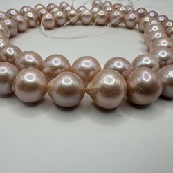 Big natural purple freshwater pearl strand “15,5, AA grade