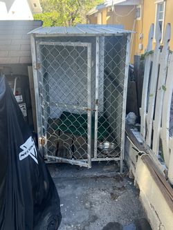 Heavy-Duty Outdoor Metal Dog Kennel / Pet Cage with Roof
