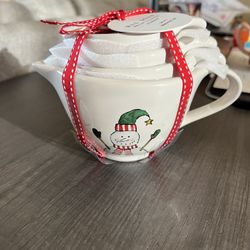 UFS RAE DUNN SNOWMAN MEASURING CUPS
