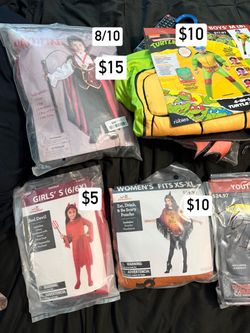 Halloween costumes message me which one vampire 8/10 devil 6/6x ninja turtle 8