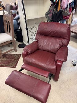 Red Leather Recliner Chair