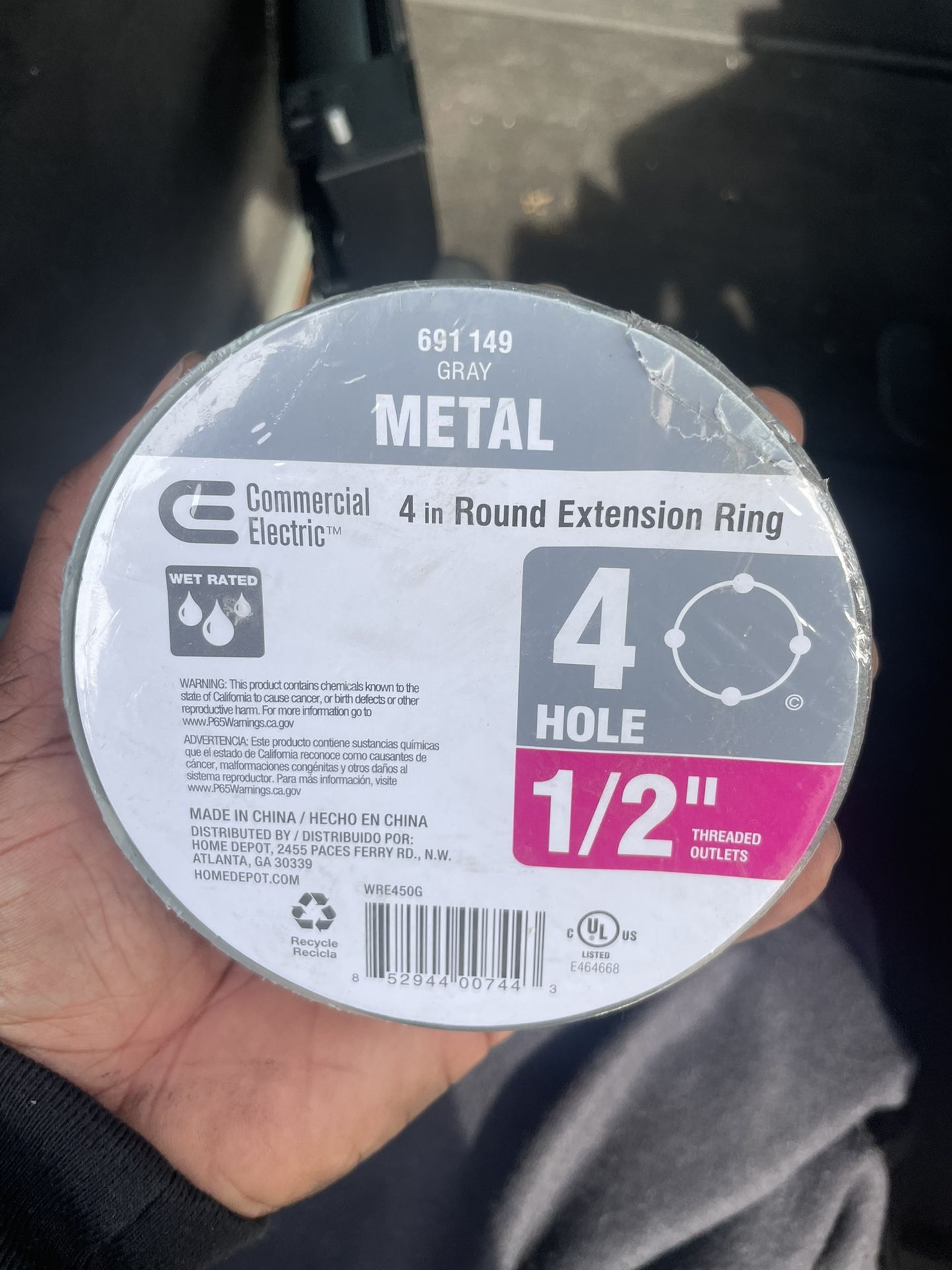4 Inch Round Extension Ring