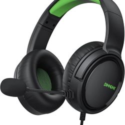 BINNUNE Auriculares para juegos con micrófono para Xbox Series X|S Xbox One PS4 PS5 PC Switch, auriculares con cable Audifonos Gamer con micrófono Xbo