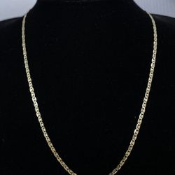 $650 Three Tone Yellow White And Rose Gold Valentino Chain Necklace