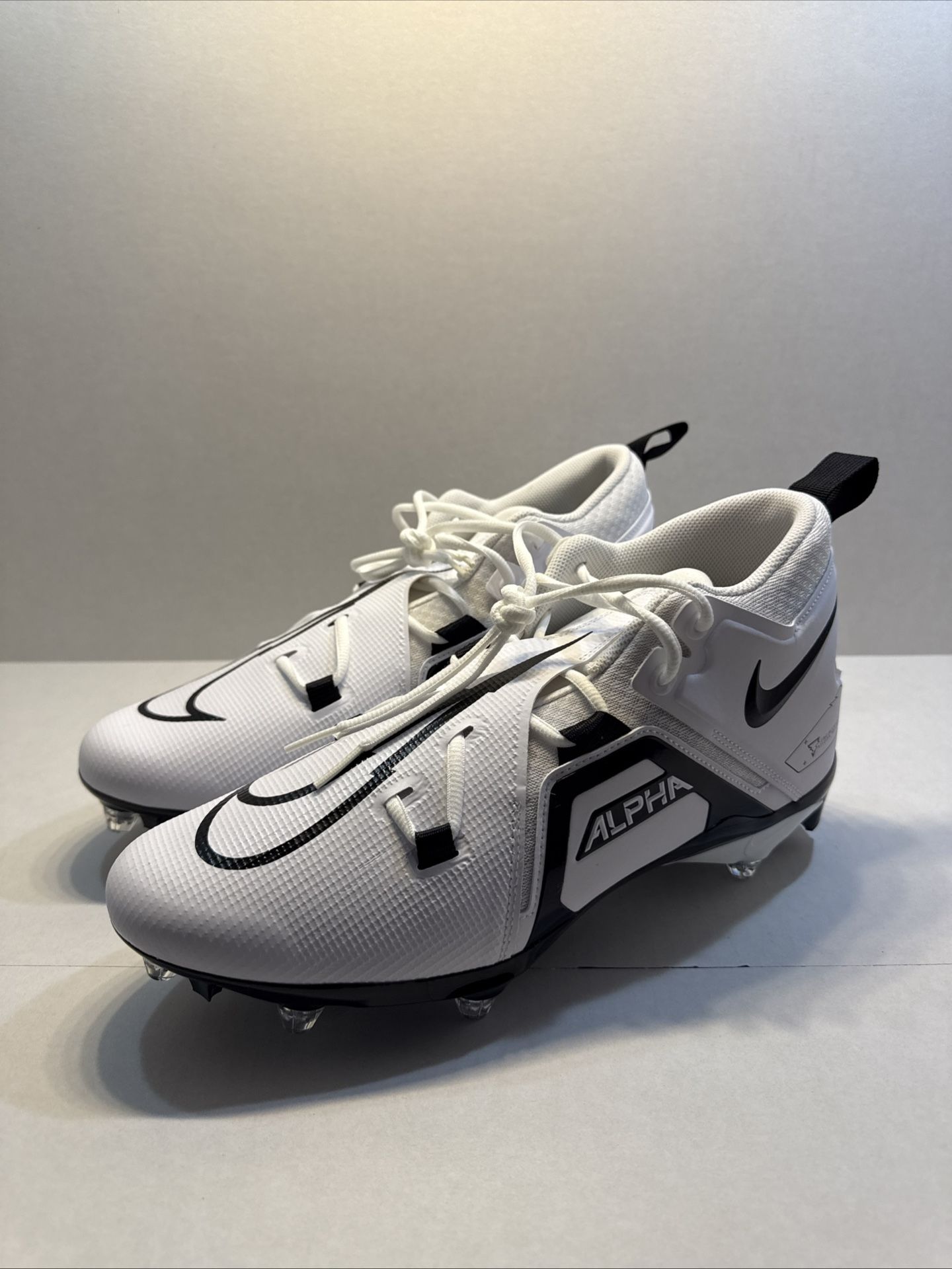 Nike Alpha Menace Pro 3 White Black Football Cleats Amazon.com | Nike Alpha Menace Pro 3 CT6649-101 White-Game  main image 3