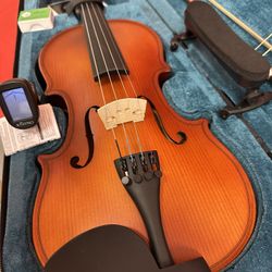 3/4 Size Violin with New Bow, Digital Tuner, Shoulder Rest, Extra Strings $95 Firm