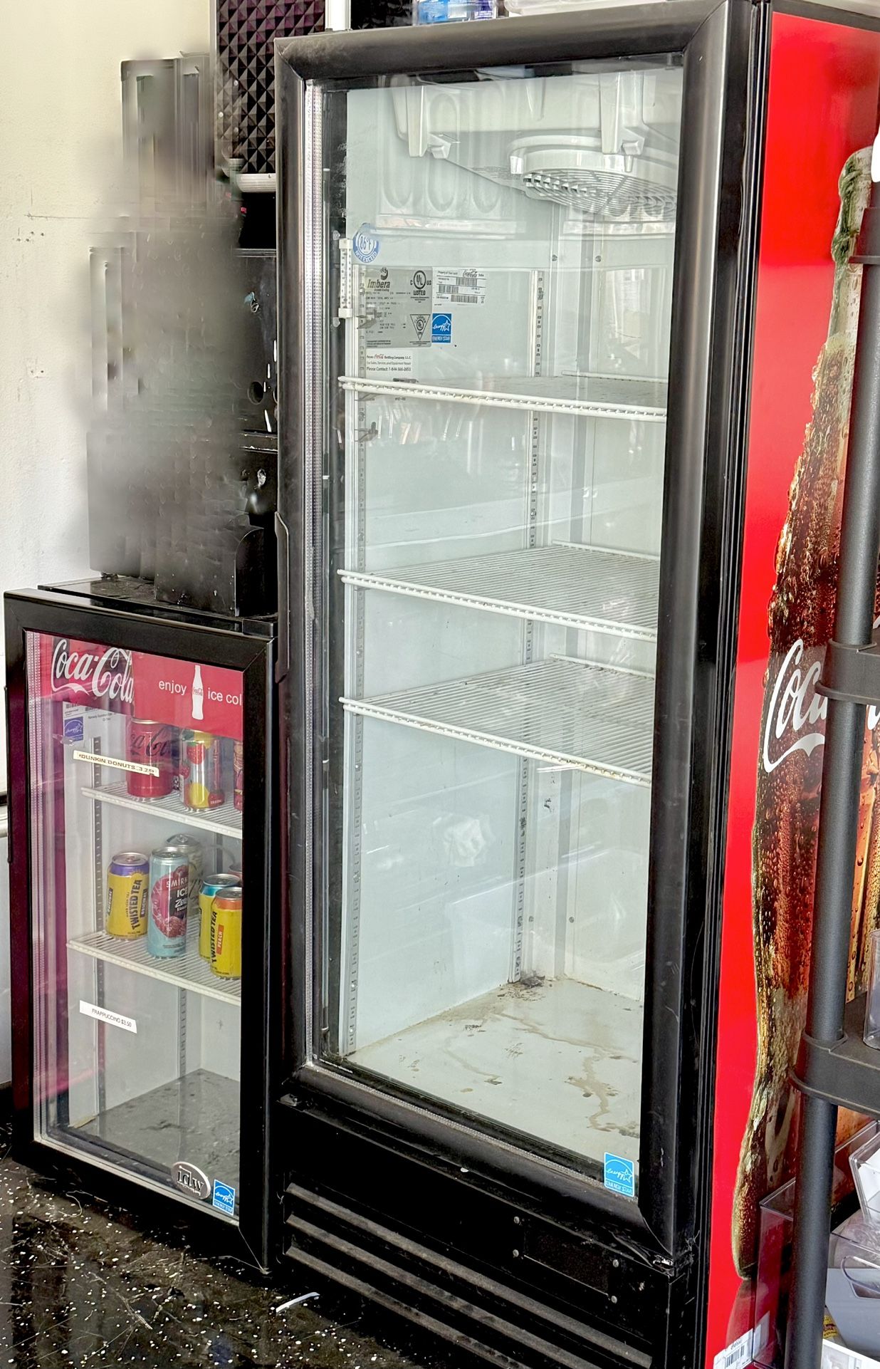 2 Coca Cola Commercial Fridge 