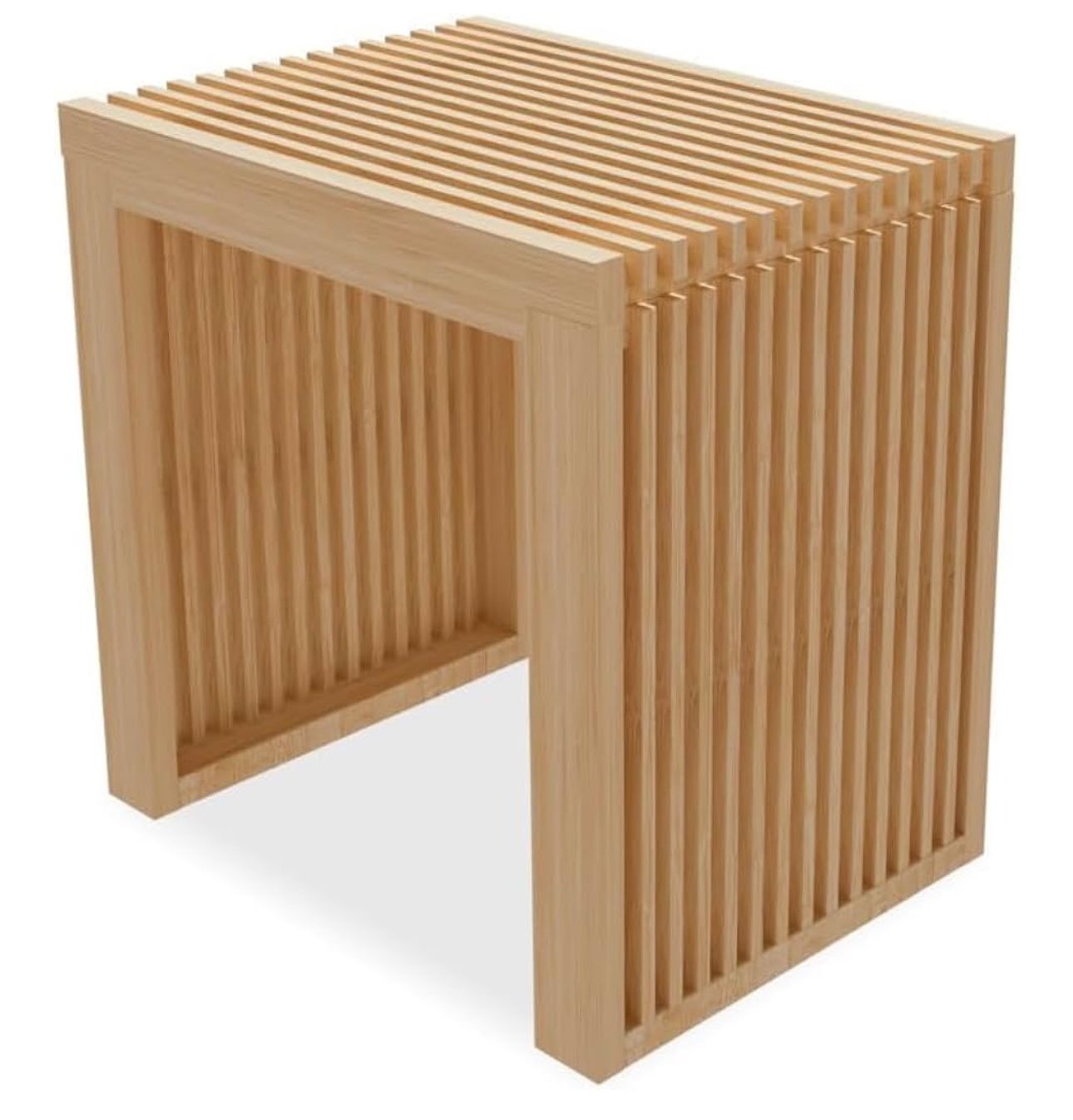 Small Bamboo Dining Bench, 17inch Farmhouse Decor Indoor Kitchen Table Bench, Entryway Shoe Rack Bench, Outdoor Bench, Solid Bamboo Benches