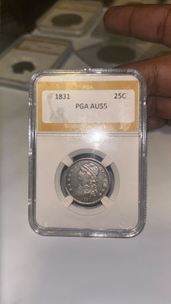 1831 Capped bust quarter AU55