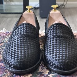 BRAGANO Handcrafted In Italy Woven Loafers Size 12 M