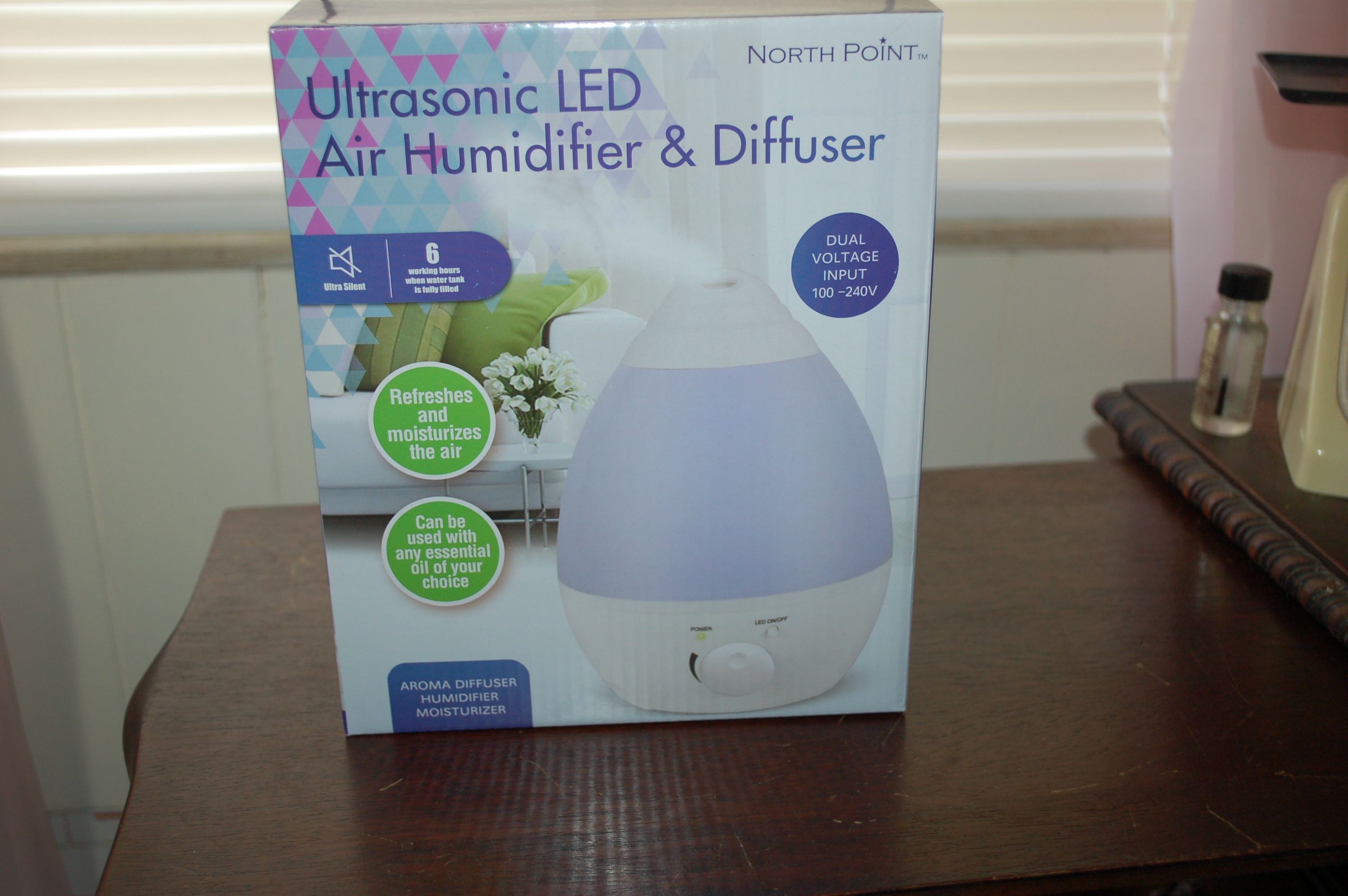 NEW , NORTH POINT ULTRASONIC LED AIR HUMIDIFIER & DIFFUSER