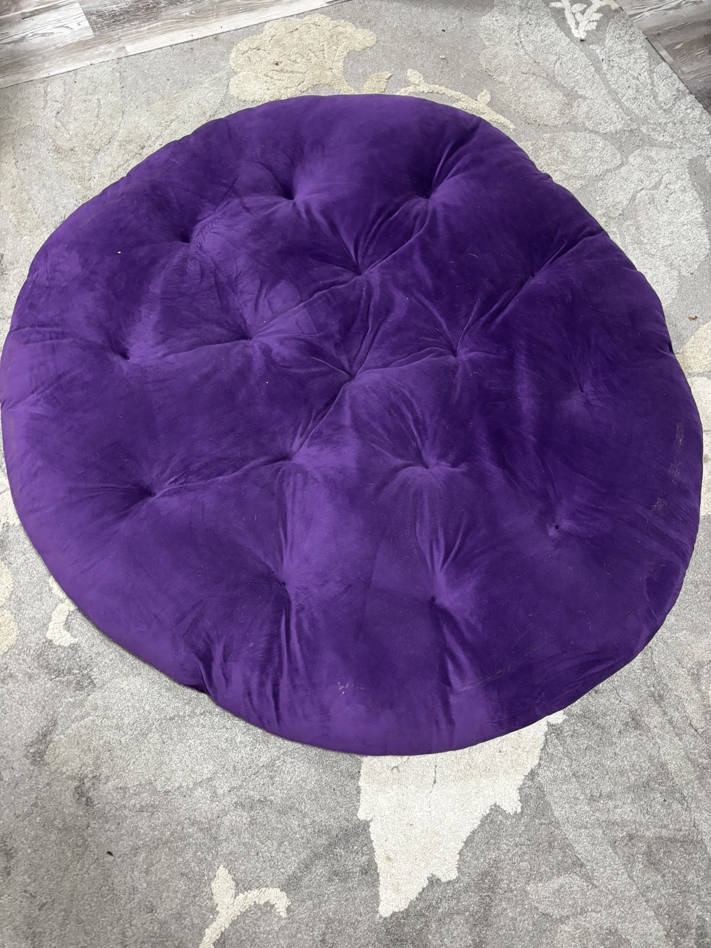 Large purple mattress dog bed cushion