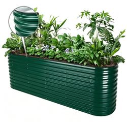 32'' Tall 8x2 Waist-high Metal Raised Garden Bed Kit (9 in 1)