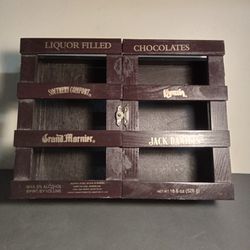 Collectible Wooden Empty Liquor Filled Chocolates Box / Crate