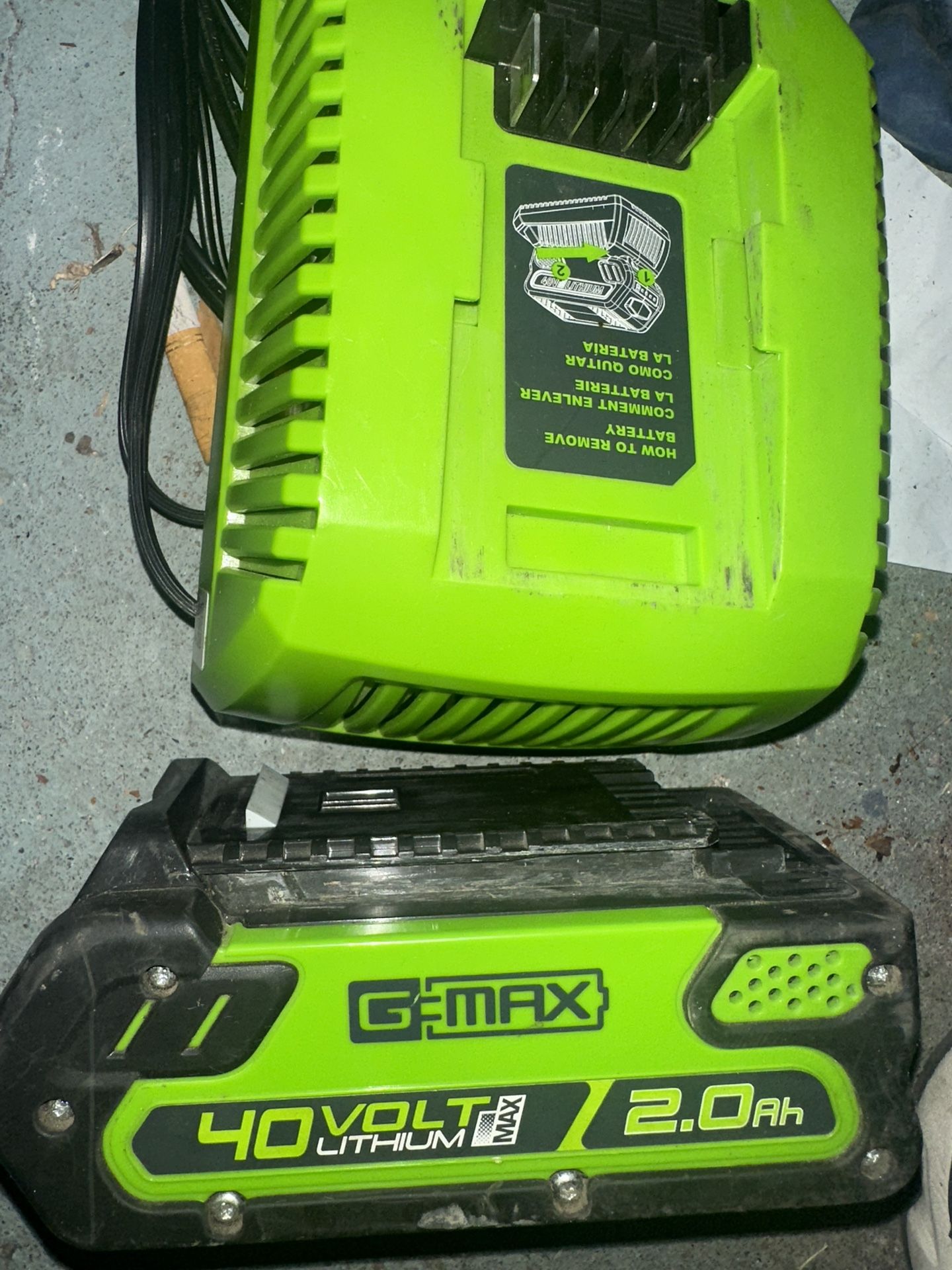Greenworks G-Max 40v 2.0 Ah Battery