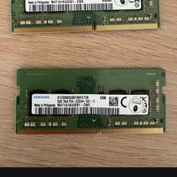 Samsung 16GB DDR4 2x8GB 1Rx8 PC4 3200 Laptop Memory RAM