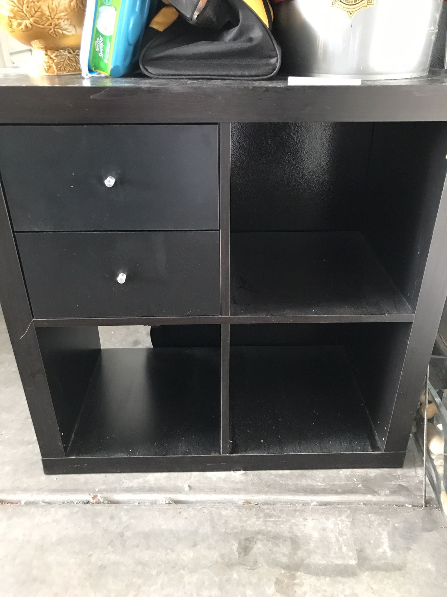 Shelf with cubby’s and 2 working drawers