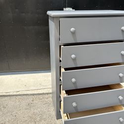 Solid Wood Dresser 5 Drawers Different Color To Choose 