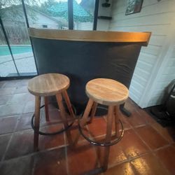 Bar and  two “Swivel Bar Stools”