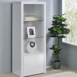 🔹3-shelf Engineered Wood Media Tower High Gloss White