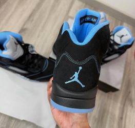Air Jordan 5 Black University Blue Sneakers