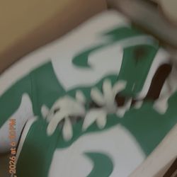 Size 4 Air Jordan 1 Mid Lucky Green