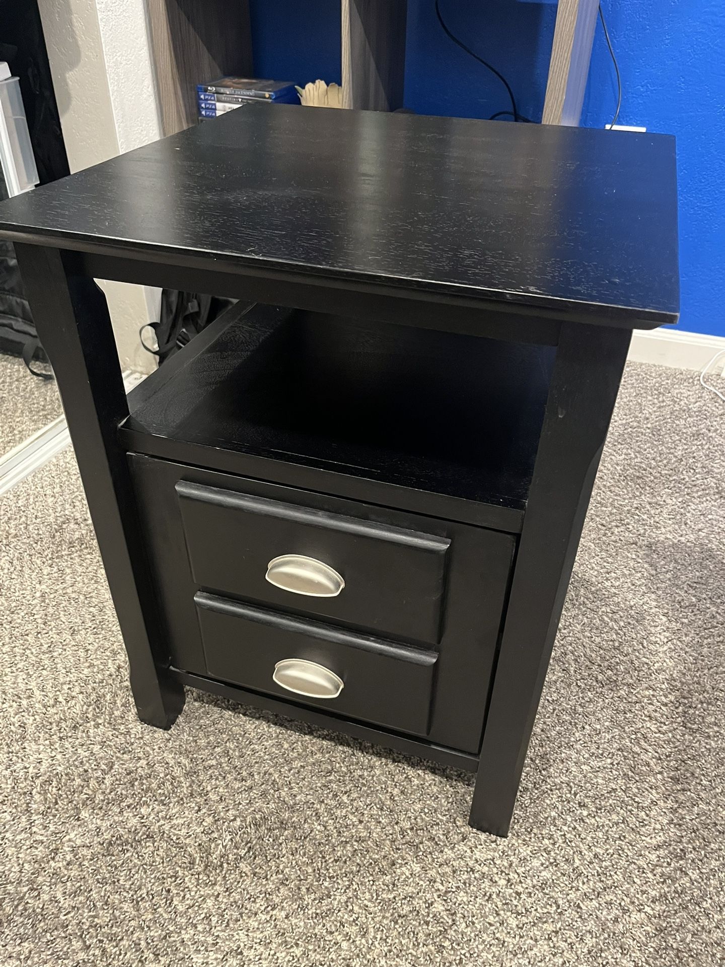 Bedroom Night Stand With Shelves