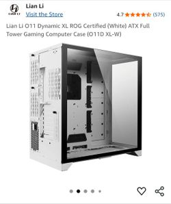 Lian Li O11 Dynamic XL ROG Certified (White) ATX Full Tower Gaming Computer Case (O11D XL-W)