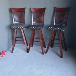 Real wood bar stools. So authentic 