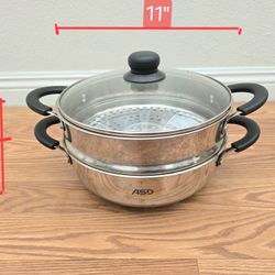 ASD 11 inch 2-tier steamer pot