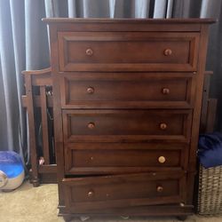 Vintage Armoire, Chest And Full Size Bed With mattress