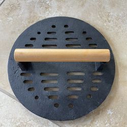 9" Cast Iron Grilling BBQ Press
