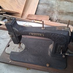 White Electric Sewing Machine 