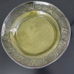 Italian hand-made/hand-painted vintage decorative ceramic plate