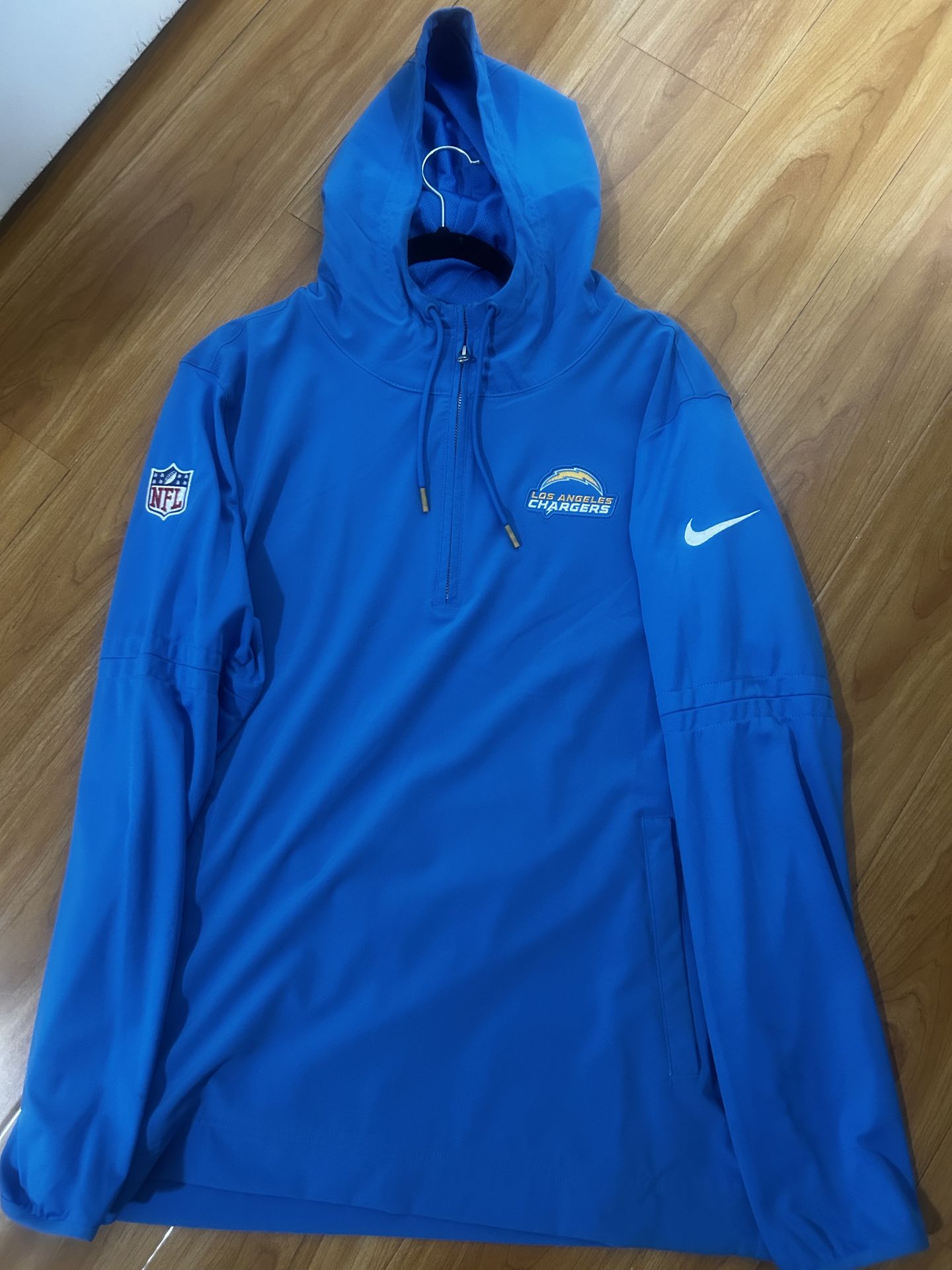 Men’s Nike LA Chargers Sideline Half-Zip Hoodie Size Medium