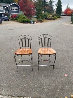 Wrought Iron Counter Barstools