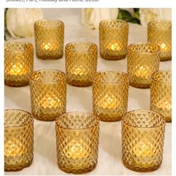 Yellow Tea Light Candle Holder 