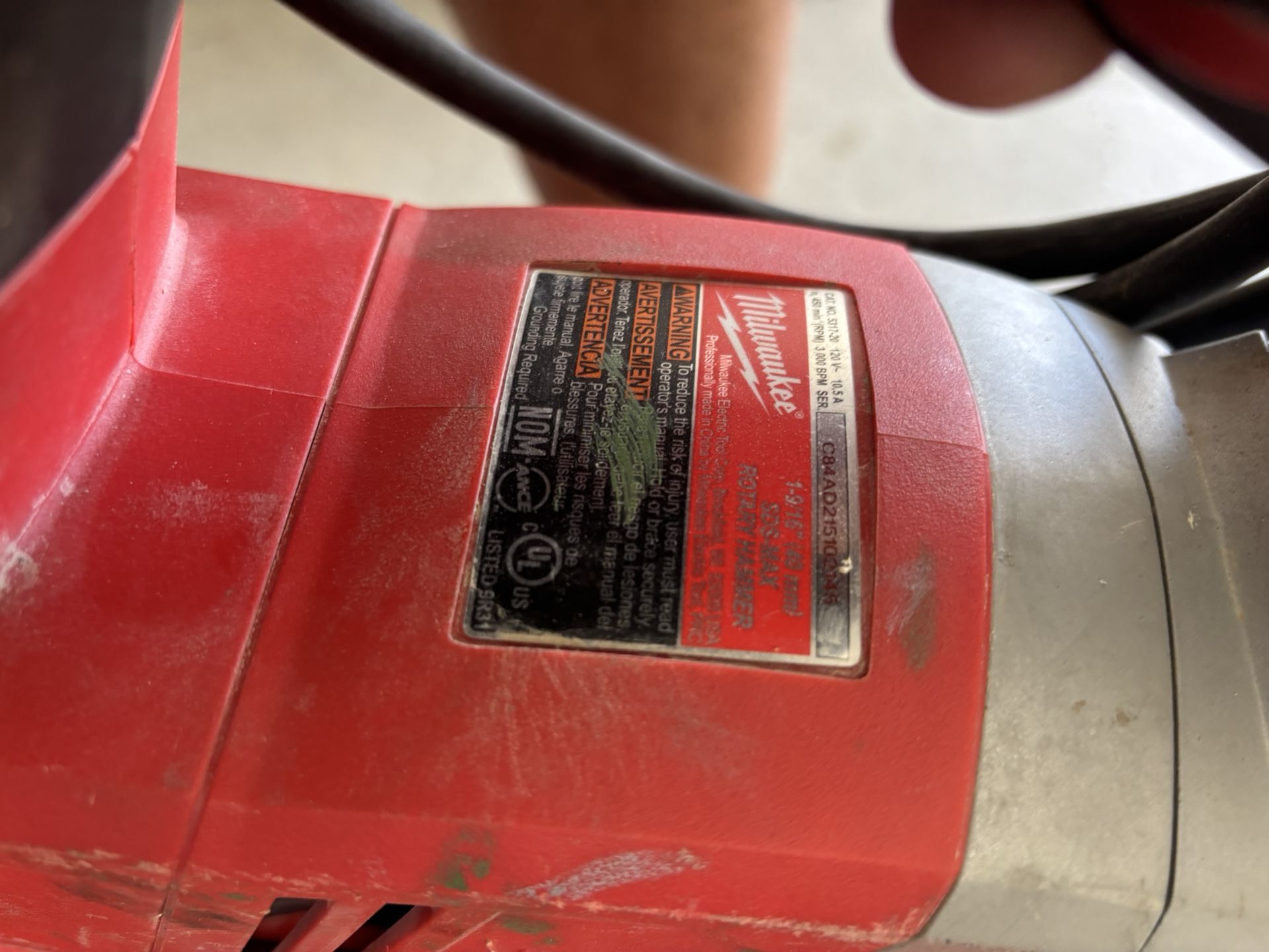 Milwaukee Rotary Hammer SDS-Max