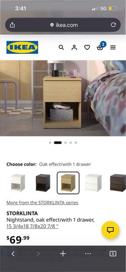 Pair of nightstands - IKEA STORKLINTA