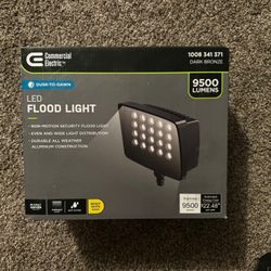 650W Equivalent Integrated LED Bronze Outdoor High Output Flood Light, 9500 Lumens, 4000K