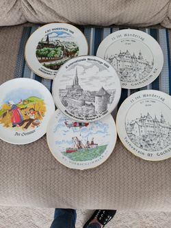 6 Vintage Plates