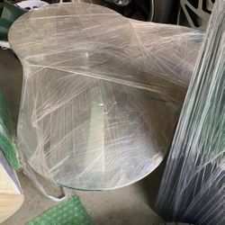 Spinning 3 Level Glass Coffee Table 