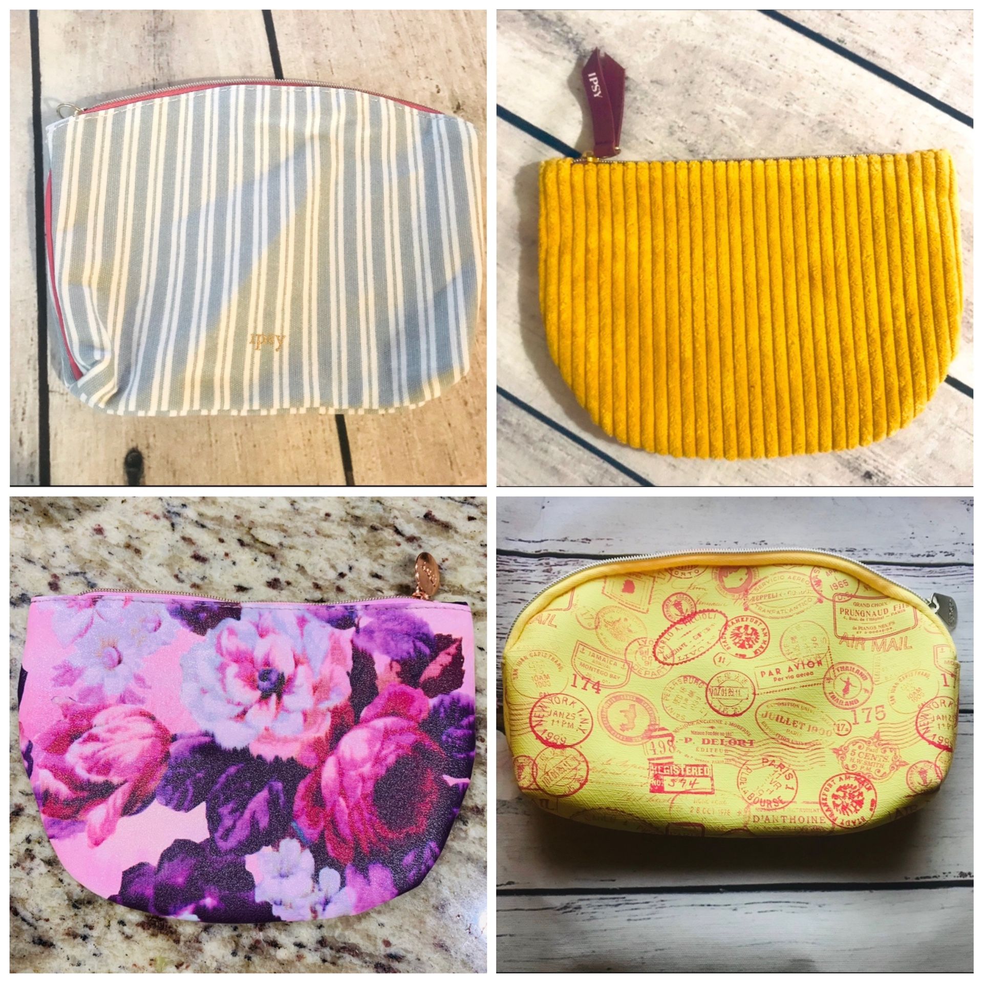 4x New IPSY makeup bags