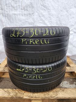 275 30R 20 PIRELLI P ZERO RUN FLAT TIRES 2753020 USED TIRES (PAIR) MOUNT BALANCE INCLUDED